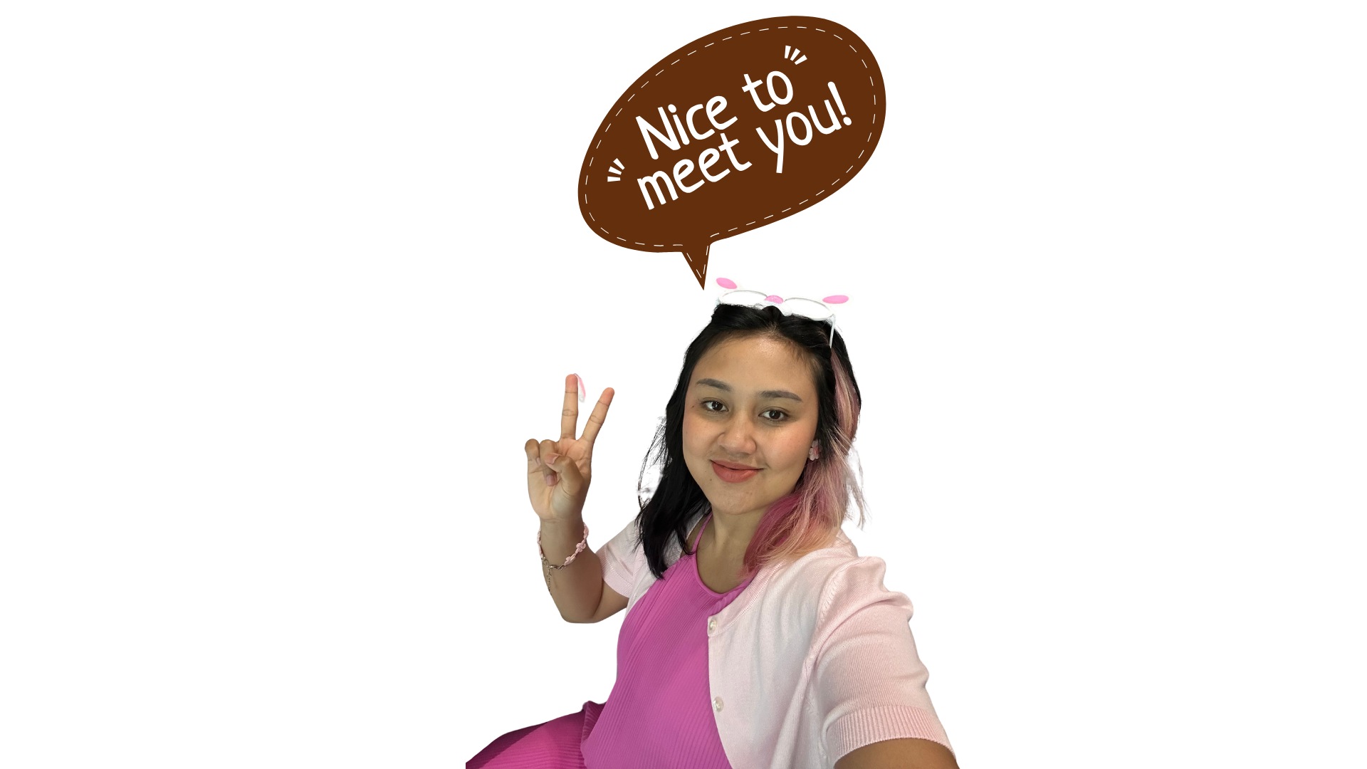 Mia Rosmiati, learning designer, waving hello
